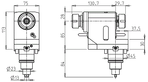 DOOSAN - BMT45 - Angetriebenen Werkzeughalter axial beidseitig                                                                                                      
