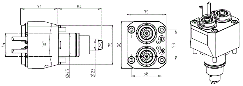 DOOSAN - BMT45 - Angetriebenen Werkzeughalter radial doppelt       
