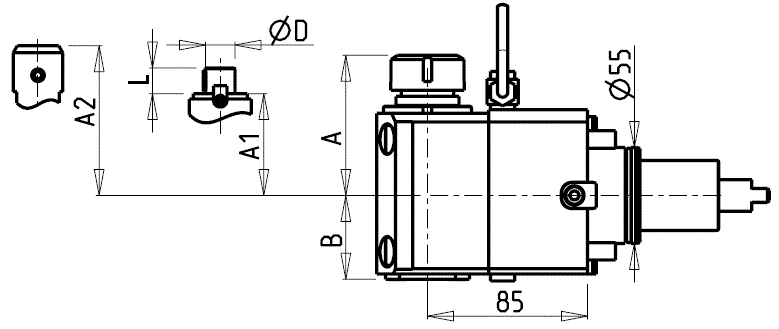 DOOSAN - BMT55 - Angetriebenen Werkzeughalter axial   
