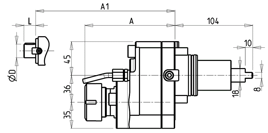 DOOSAN - BMT55 - Angetriebenen Werkzeughalter radial verlangsamt 2:1                                                                                               
