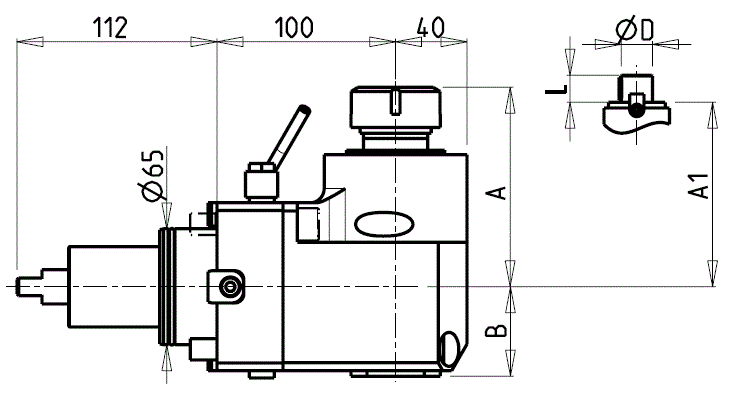 DOOSAN - BMT65 - Angetriebenen Werkzeughalter axial hoher Druck