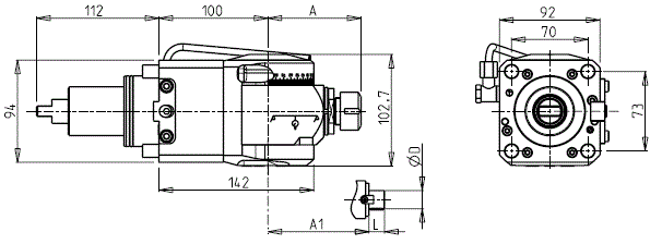 DOOSAN - BMT65 - Angetriebenen Werkzeughalter winkelverstellbares ±90°                                                                                             
