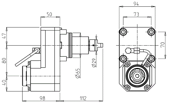DOOSAN - BMT65 - Angetriebenen Werkzeughalter radial hinausgeschoben verlangsamt 2:1                                                                                                
