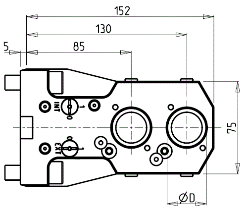 DOOSAN - BMT65 - Statisch Werkzeughalter Bohrhalter doppelt
